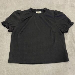 NEW Women's Monteau LA Black Top Size Large (Juniors)